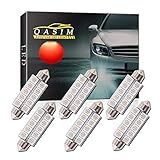 Qasim 578 212 2 Lâmpada LED 44 Mm Farol Vermelho 10 SMD 5050 LED Mapa Interior Luzes Domo 211 2 579 214 2 569 6411 Lâmpada LED 12V DC Pacote Com 6