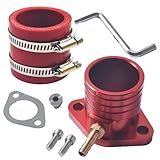 QASKEHKT Kit Adaptador De Entrada De Tubo Coletor De Admissão De Corrida Para Predator 301cc 420cc 459cc GX340 GX390 GX270 11Hp 13Hp Motor VM34 Carburador Mini Bike Go Kart Cortador De Grama