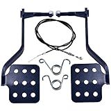 QASKEHKT Pedais De Acelerador De Freio Cabo De 180 Cm Com Kit De Molas De Retorno Para 196cc 6 5hp Road Rocket Azusa Fun Kart Carter Go Kart Vintage Go Cart Racing Drift Trike Peças Resistentes Preto