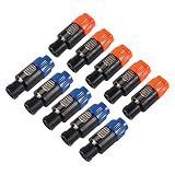 pecas polos pinos conector nl4fc plugue falante audio adaptador plugue compativel neutrik speakon nl4fc nl4fx nl2fc