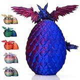 QCCX Ovo De Dragão De Páscoa Ovo Impresso Em 3D Com Dragão Voador Dentro Do Fidget Presentes Surpresa Para Cesta De Páscoa Roxo 