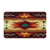 Qchaor 51 X 80 Cm Arte Navajo Do Sudoeste Nativo Americano Mantém Quente Antiderrapante Moderno Tapetes De Banheiro Tapetes Para Exterior Tapetes De Decoração De Quarto Para Sala De Estar Tapetes De
