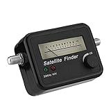 Qiilu Localizador De Sinal De Satélite Shaw Campers Satélite Digital Branco Em Preto Abs Mental Localizador De Satélite 9502 Com Fundo Preto E Localizador De Satélite Branco 13 18V DC Satellite Finder