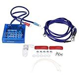 Qiilu Regulador De Tensão De Veículo De Reposição 12 V Universal Para Carro De Economia De Combustível Estabilizador De Voltagem Kit Regulador De Voltagem 3 Cabos Terrestres Para Carros E Caminhões Azul Preto