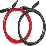 QILUCKY Conexão Profissional 10AWG 12AWG Cabo De Extensão Solar Vermelho - Preto 4mm--6mm- Classe De Tensão 1500V- Plugue Solar Montado Conectores Macho E Fêmea Para Fio De Painel Solar -6mm--10AWG-
