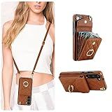 QLTYPRI Capa Tipo Carteira Transversal Para Samsung Galaxy S24 Plus Capa De Telefone De Couro PU Com Bloqueio De RFID Compartimentos Para Cartão Suporte Anel Suporte Alça De Pulso Cordão Bolsa Bolsa