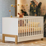 Qmovi 4300 Fantasia Berço Multifuncional Cor Branco Acetinado 85cm 74cm 138cm