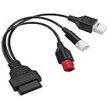 QNHEAY Cabo De Diagnóstico OBD2 3 Em 1 Para Motos Yamaha Piaggio Moto Guzzi Vespa Honda E KTM Com 16 Pinos E 3 4 Ou 6 Pinos