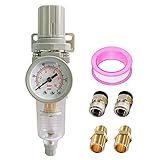 Qolekog Separador De água Com Filtro De Ar NPT De 1 10 2 Cm Para Linha De Compressor De Ar Dreno Semiautomático Elemento De Latão De 5 Mícrons Calibre 0 150 Psi