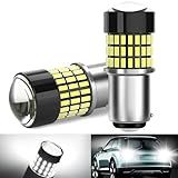 Qoope Lâmpada Led 1157 Branca 10-30v Lâmpada De Freio 2057 2357 Bay15d 7528 Lâmpadas Led De Substituição Para Lanterna De Freio Traseira De Seta Reversa, Chipset 78smd 3014 Super Brilhante (pacote Com