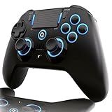 QRD Spark N5 Wireless Controller For PS4 Pro Slim PS3 PS2 Steam Deck PC Windows Mac IOS Android TV Box- Halleffect Gamepad Joystick With 3-5mm Audio Port-Speaker-Mic- Macro N1-N2- Turbo Speed Up