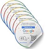 QRLynk- Adesivo De Janela Google Review Com NFC E Código QR - Decalque De Parede - Toque Ou Digitalize Facilmente Para Obter Feedback Do Cliente - Adesivo Google Business Sign - Sem Aplicativo- Sem
