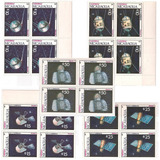 Quadra Selo Nicarágua 1987 Satélites Sputnik Cosmos Marte