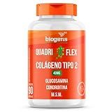 Quadri Flex  Colágeno Tipo 2  Glucosamina  Condroitina  M S M  90 Cápsulas  Biogens