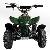 Quadriciclo 49cc BZ Dino Verde Camuflado Partida A Corda Gasolina Com Óleo 2 Tempos BARZI MOTORS
