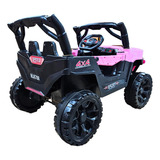 Quadriciclo Elétrico Infantil Rosa Motor 12v Jipe Faróis Led