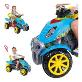 Quadriciclo Infantil Carrinho Passeio Proteção Pedal Guia