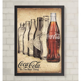 Quadro - Coca - Cola Bottles - Decora - 24 Cm P/ 33 Cm