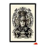 Quadro 2 Chapeleiro Maluco Laminado Com Moldura A3 42x30cm
