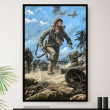 Quadro 2 Guerra Mundial Decorativo A3 35x45cm