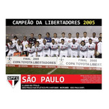 Quadro 20x30 São Paulo Tri Campeão Copa Libertadores 2005