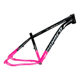 Quadro 29 Monaco Storm Alum Mtb Preto Rosa Branco Brilho