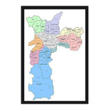Quadro 34x49cm Mapa Da