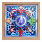 Quadro 3d Mandala Vingadores