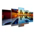 Quadro 5 Peças Mosaico Mar Por Sol Piscina Praia 07