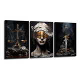 Quadro 75x150cm Balança Espada Deusa Escritório Símbolo Just