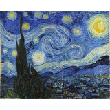 Quadro a Noite Estrelada Vincent Van Gogh 30x40cm Canvas