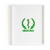 Quadro A4 Bordado Medicina