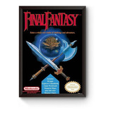 Quadro A4 Capa Final Fantasy Nintendinho Poster Moldurado