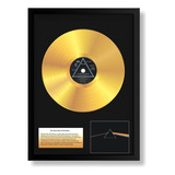 Quadro A4 Disco De Ouro Pink Floyd Dark Side Of The Moon