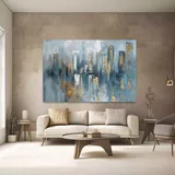 Quadro Abstrato Azul E