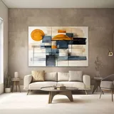 Quadro Abstrato Laranja E