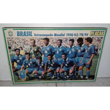 Quadro Antigo Madeira Seleção Brasileira 94