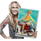 Quadro Antigo Pin Up