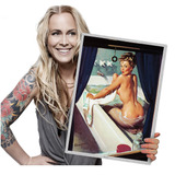 Quadro Antigo Skull Art