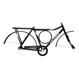 Quadro Aro 26 Passeio Tipo Monark Barra Circular Bagageiro Cor Preto
