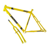 Quadro Aro 26 Ultra Bikes Em Aço Carbono Com Garfo Masculino Cor Amarelo