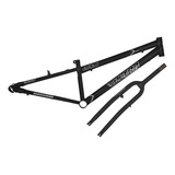 Quadro Aro 26 Ultra Bikes Em Aço Carbono Com Garfo Rebaixado Cor Preto Fosco