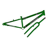 Quadro Aro 26 Ultra Bikes Em Aço Carbono Com Garfo Rebaixado Cor Verde