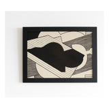 Quadro Art Composição Cubista centro Preto 1921