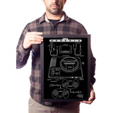 Quadro Arte Mega Drive Retro Game Sega Gênesis