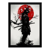 Quadro Arte Oriental Samurai De Armadura