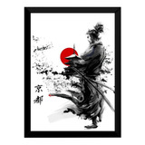 Quadro Arte Oriental Samurai De Kimono