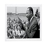 Quadro Ativismo Foto Histórica Luther King 24x33cm Brc6542