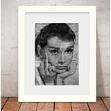 Quadro Audrey Hepburn Luxo 56x46cm Vidro
