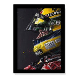Quadro Ayrton Senna F1 Arte Pôster